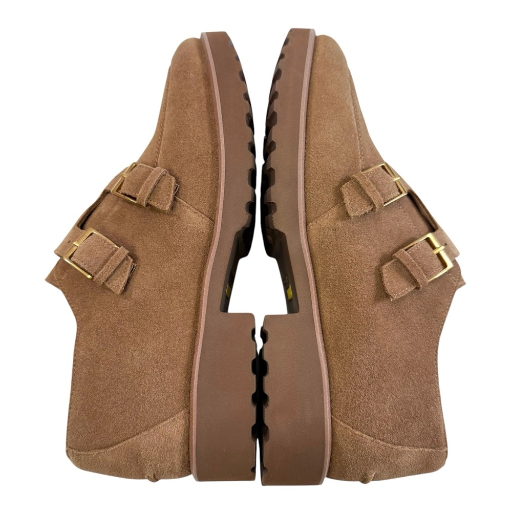 NWOB Cole Haan Greenwich Monk Strap Golden Toffee Suede Loafers Size 9.5B - Picture 7 of 16